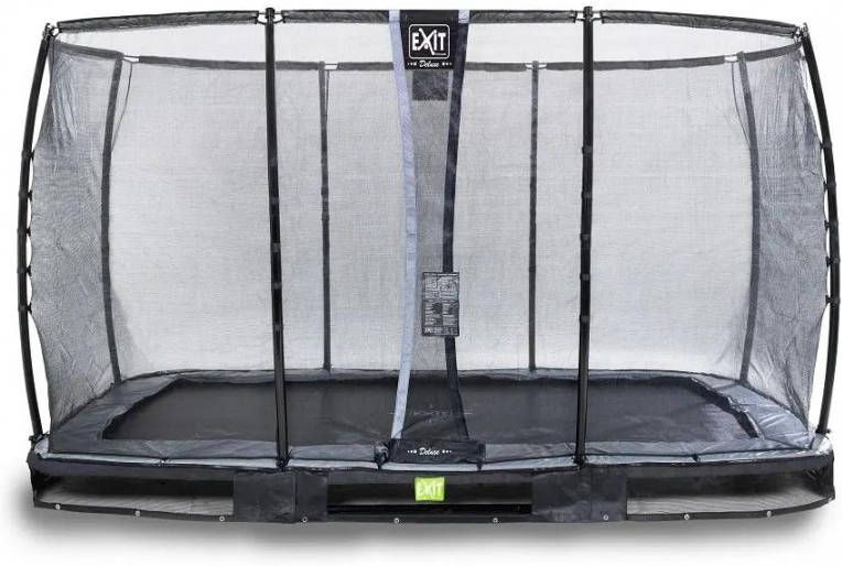 EXIT Trampoline Elegant inground(incl. economy veiligheidsnet) 214 x 366 cm Zwart