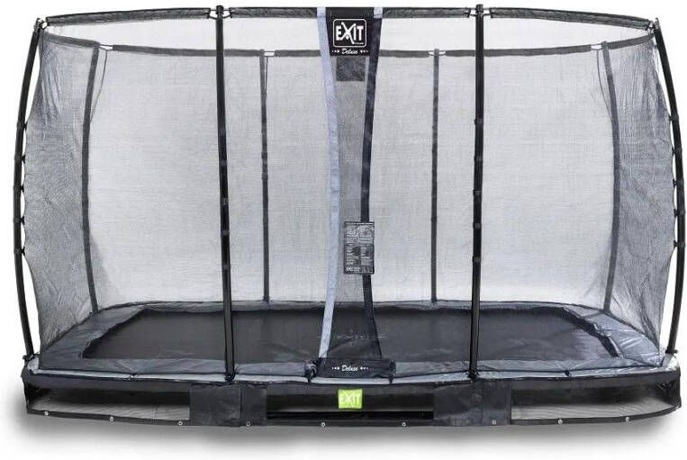 EXIT Trampoline Elegant inground(incl. economy veiligheidsnet) 244 x 427 cm Zwart