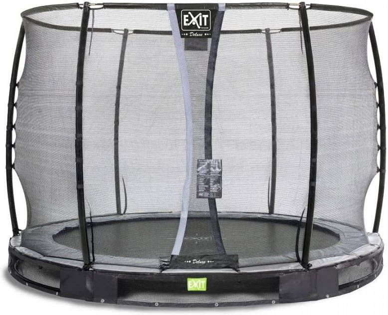 EXIT Toys Exit Elegant Inground Trampoline ø305cm Met Economy Veiligheidsnet Zwart