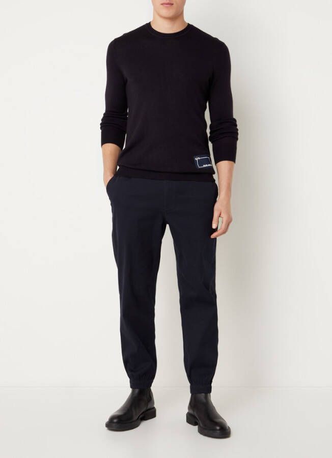 Armani Exchange Fijngebreide pullover van wolblend