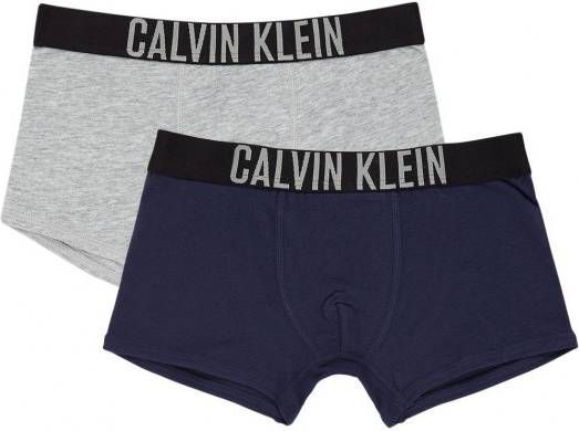 CALVIN KLEIN UNDERWEAR boxershort set van 2 grijs/donkerblauw