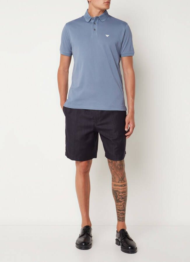 Emporio Armani Regular fit polo van piqué, katoen met logoprint