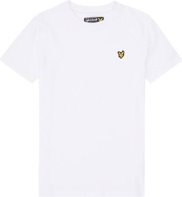 Lyle & Scott ! Jongens Shirt Korte Mouw Maat 164 Wit Katoen