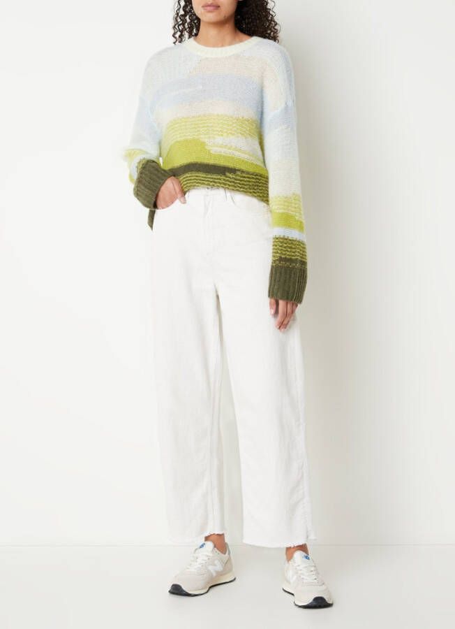 Marc O'Polo Fijngebreide trui in alpaca wolblend met ingebreid patroon