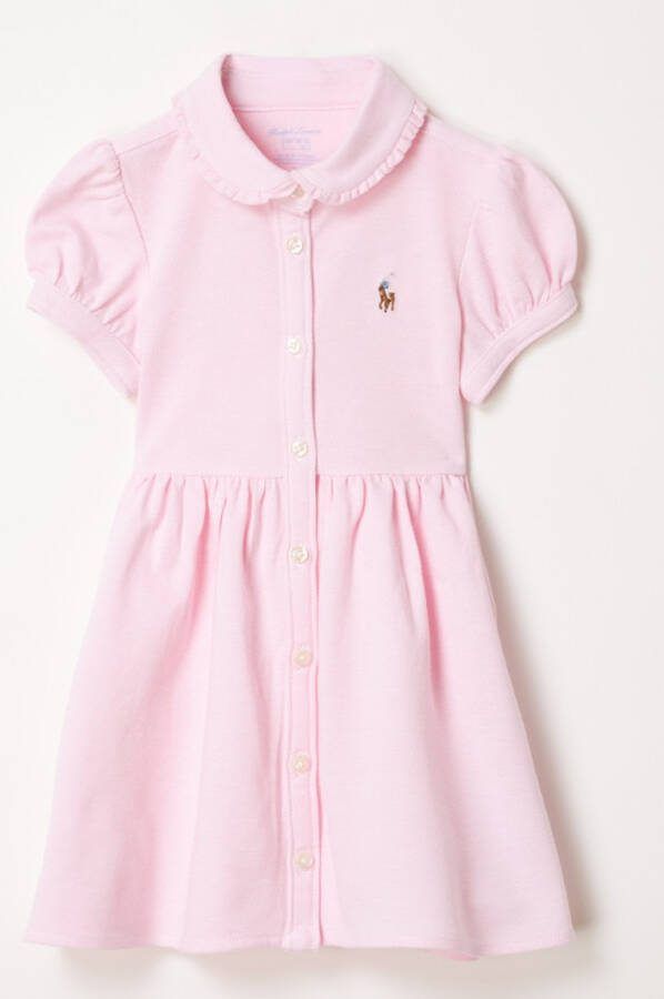 Ralph Lauren Blousejurk met bloomer van piqué, katoen