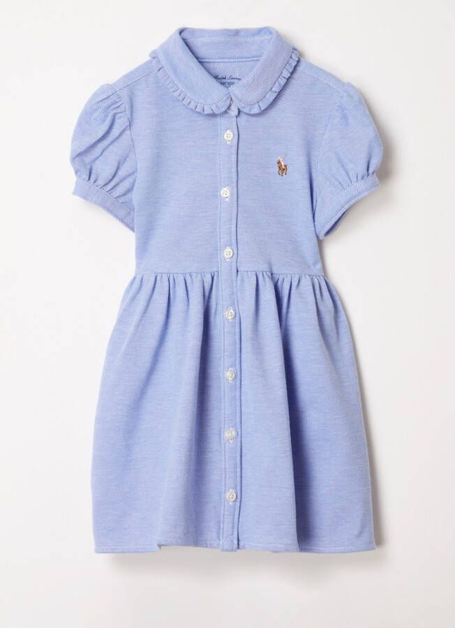 Ralph Lauren Blousejurk met bloomer van piqué, katoen