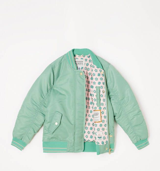 Scotch & Soda Gewatteerd bomberjack met borduring