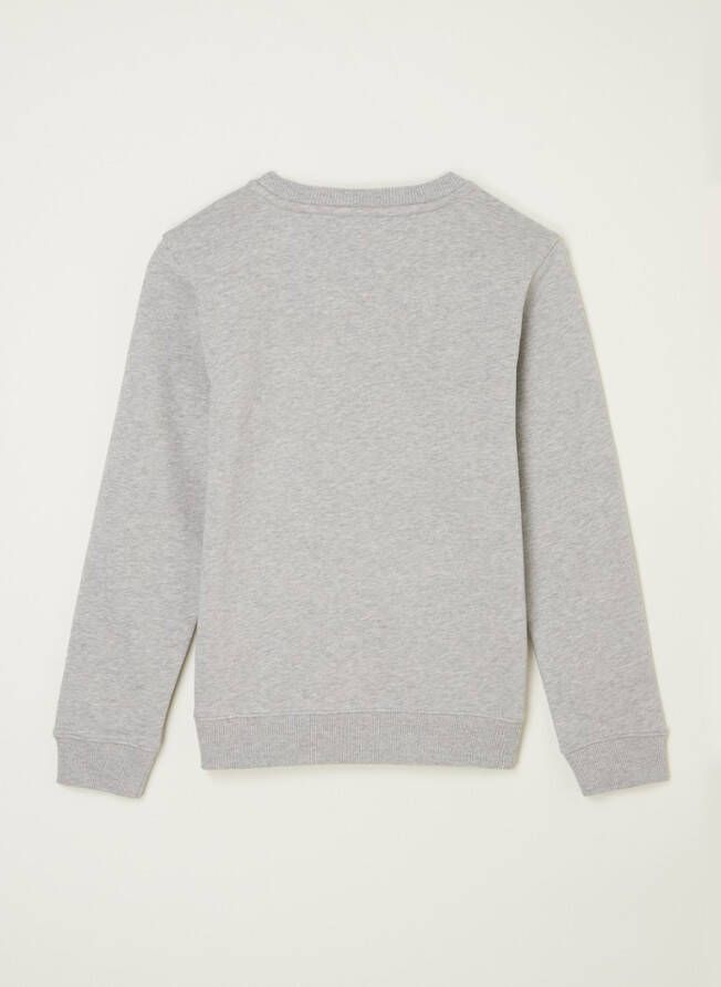 Tommy Hilfiger unisex sweater met logo lichtgrijs