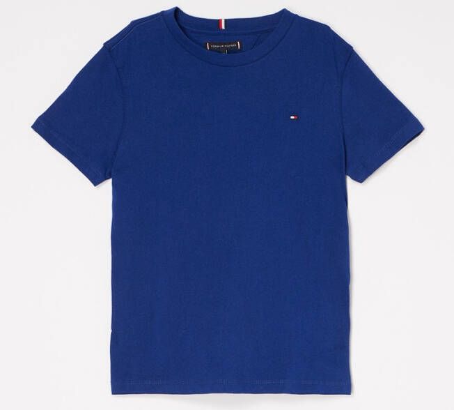 Tommy Hilfiger ! Jongens Shirt Korte Mouw -- Blauw Katoen