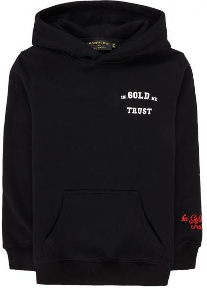 in gold we trust basic hoodie met merkopdruk