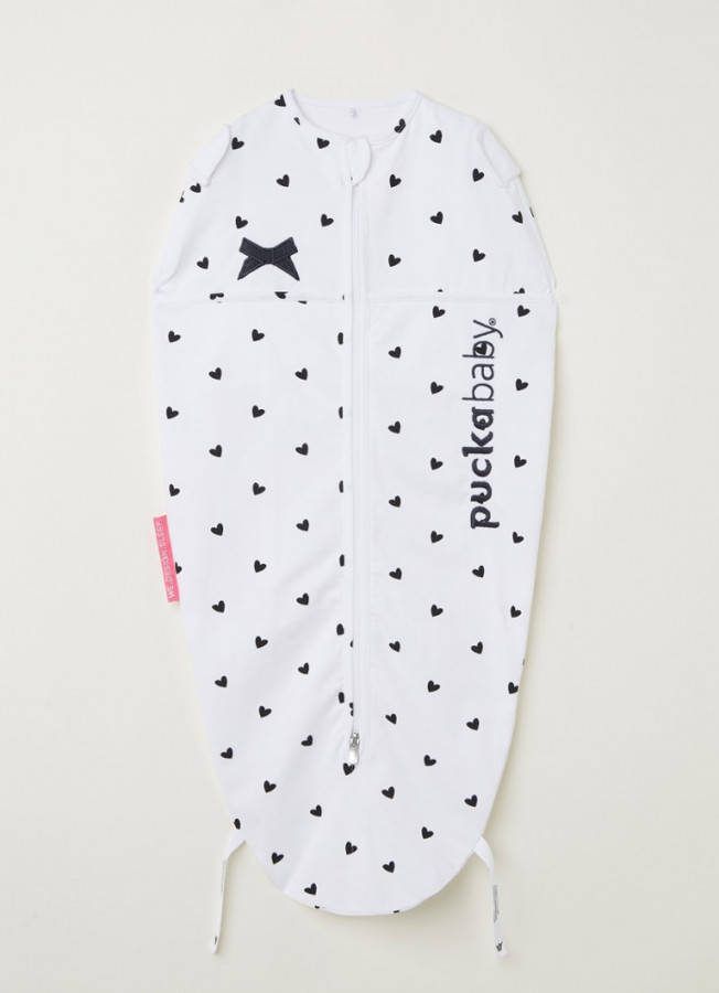 Puckababy Inbakerdoek The Original Mini White Love 3 Tot 6 Maanden