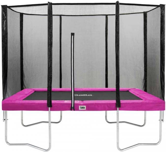 Salta Combo Trampoline Met Veiligheidsnet Rechthoekig 213 X 305 Cm Roze