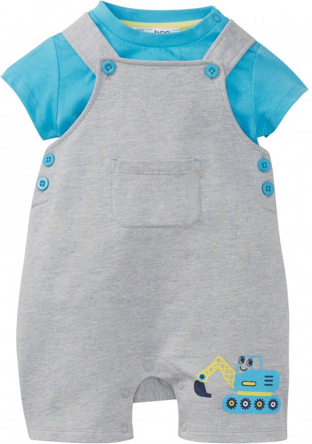 bonprix Baby T shirt en sweat tuinbroek met biologisch katoen(2 dlg. set )