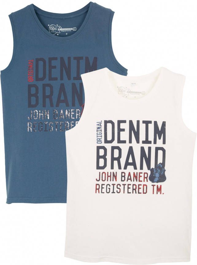 bonprix Jongens tanktop(set van 2)van biologisch katoen