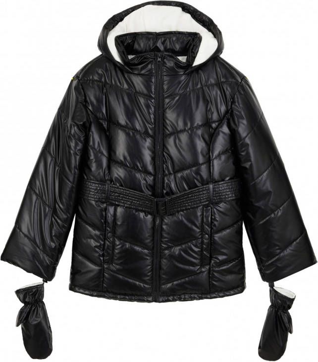 bonprix Meisjes gewatteerde winterjas met wanten