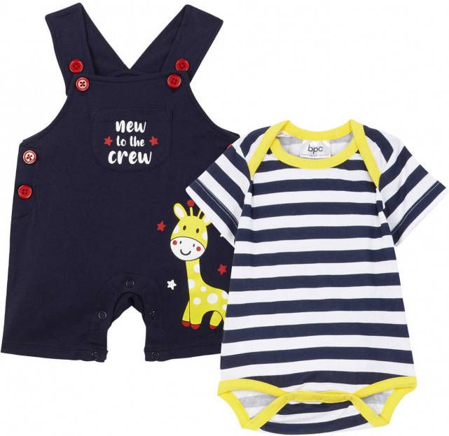 bonprix Baby rompertje met korte mouwen en tuinbroek(2 dlg. set)van biologisch katoen