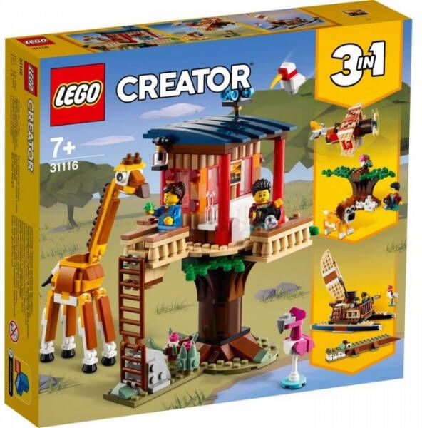 Lego Creator 3 in 1 Safari Wildlife Boomhut Set(31116 )