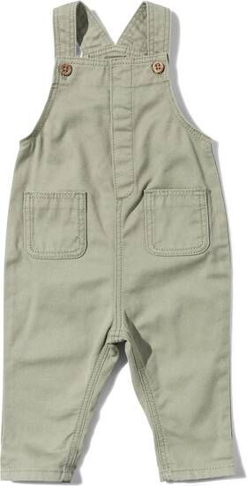 HEMA Baby Denim Tuinbroek Groen(groen )