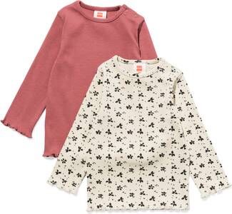 HEMA Baby T shirt Rib 2 Stuks Roze(roze )