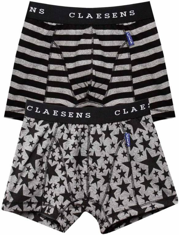 Claesens ! Jongens 2-pack Boxers Maat 140 Legergroen Katoen/lycra