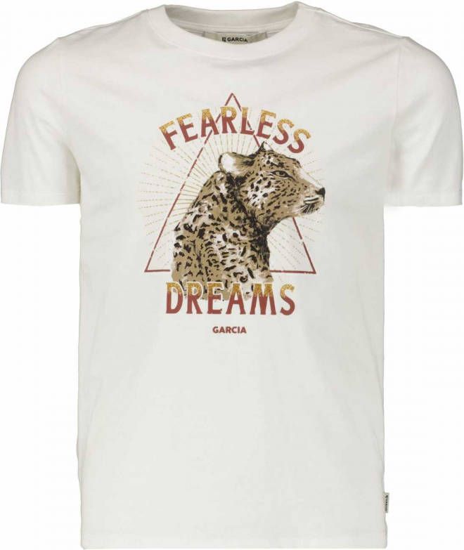 Garcia ! Meisjes Shirt Korte Mouw -- Off White Katoen