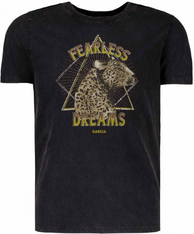 Garcia ! Meisjes Shirt Korte Mouw -- Zwart Katoen