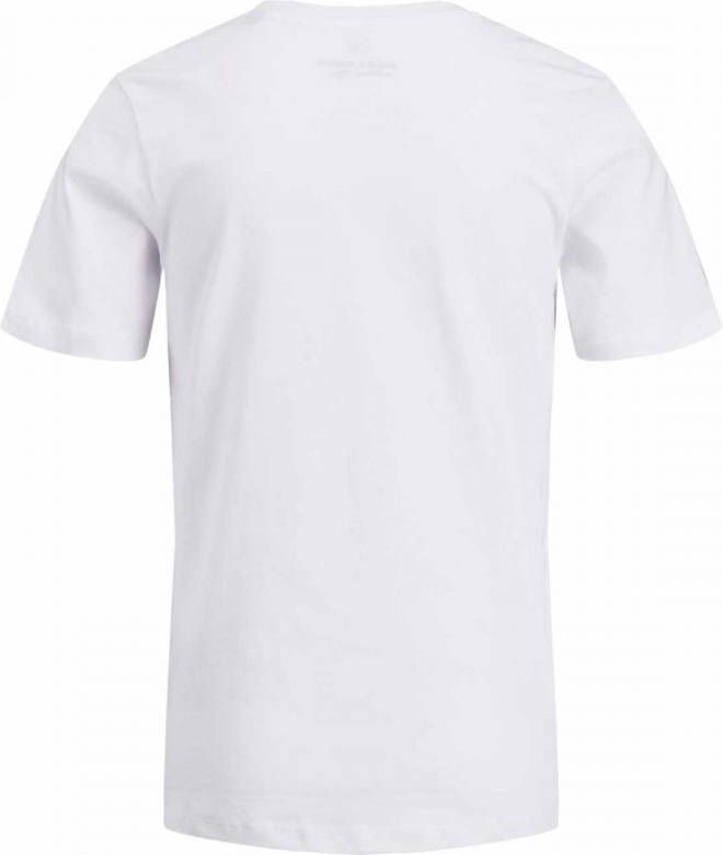 jack & jones ! Jongens Shirt Korte Mouw -- Wit Katoen