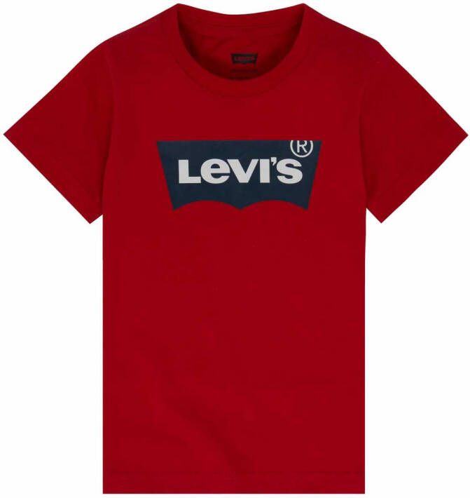 Levis ! Jongens Shirt Korte Mouw Maat 128 Rood Katoen