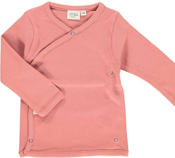 Little Indians ! Meisjes Shirt Lange Mouw Maat 62 Roze Katoen
