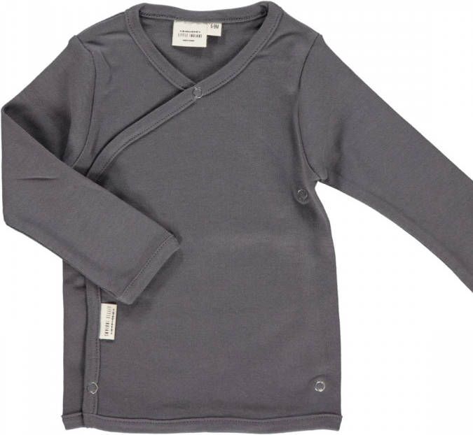 Little Indians ! Unisex Shirt Lange Mouw Maat 68 Grijs Katoen