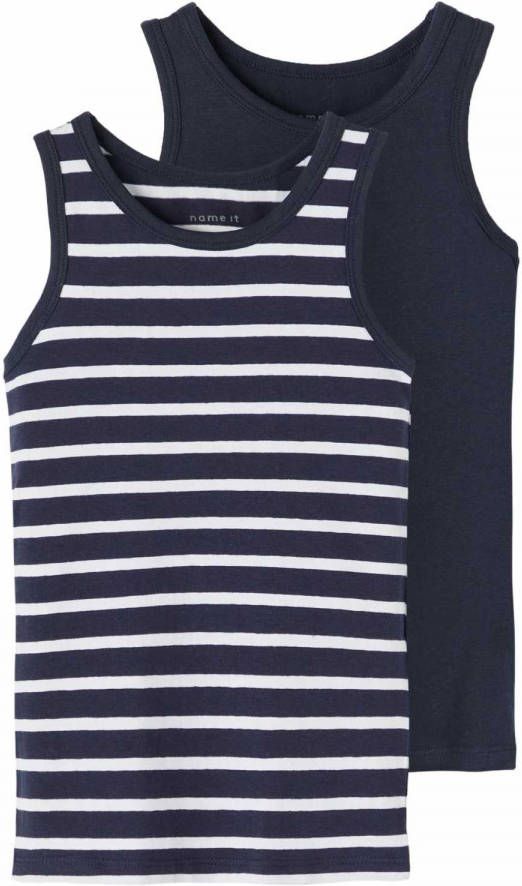 name it ! Jongens 2 Pack Hemd -- Diverse Kleuren Katoen/elasthan
