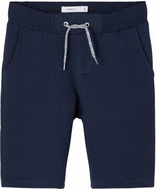 NAME IT KIDS slim fit sweatshort Honk met biologisch katoen donkerblauw