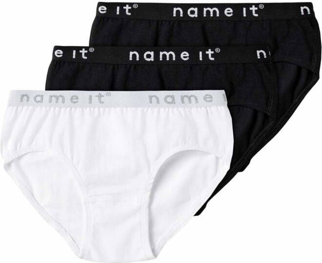 name it ! Meisjes 3 Pack Hipster -- Diverse Kleuren Katoen/elasthan
