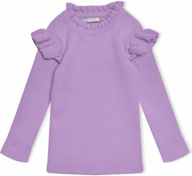 ONLY KIDS MINI ribgebreide trui KOMSALLY met ruches lila