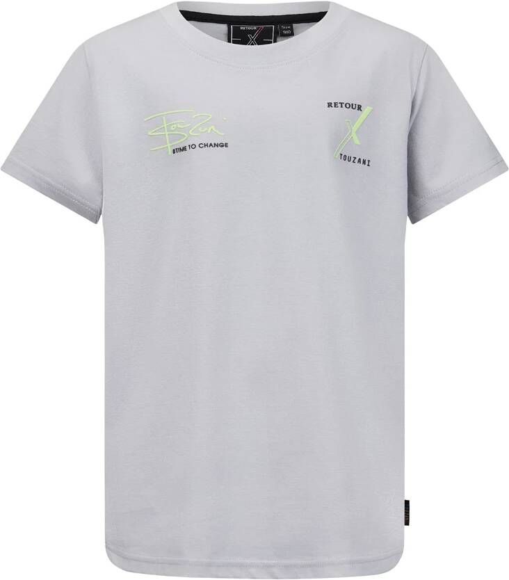 Retour Denim ! Jongens Shirt Korte Mouw -- Grijs Katoen