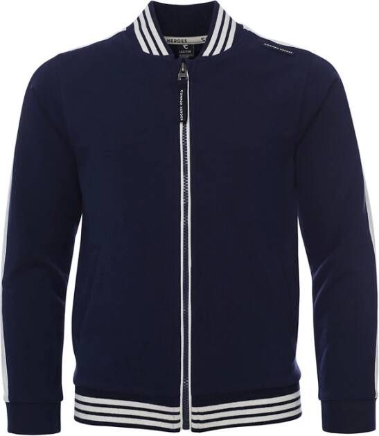 Common Heroes Sweatvest blue rugprint voor jongens in de kleur