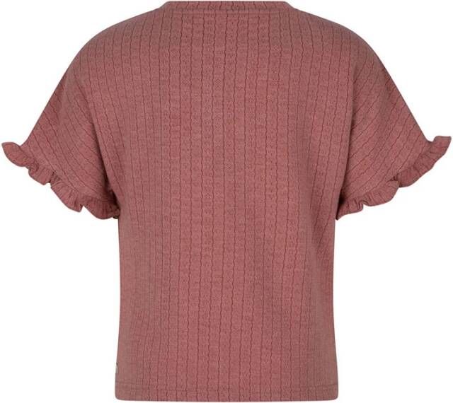 Daily7 ! Meisjes Shirt Korte Mouw -- Roze Katoen/polyester/elasthan