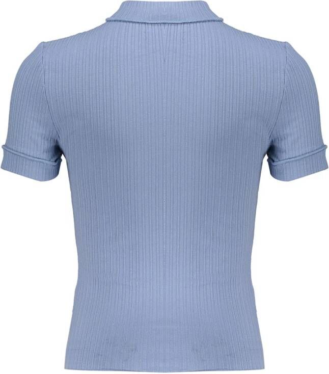 Frankie & Liberty ! Meisjes Shirt Korte Mouw -- Blauw Viscose/spandex