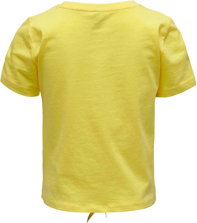 Only ! Meisjes Shirt Korte Mouw -- Geel Katoen
