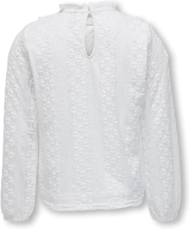 Only ! Meisjes Shirt Lange Mouw -- Off White Polyester/polyamide