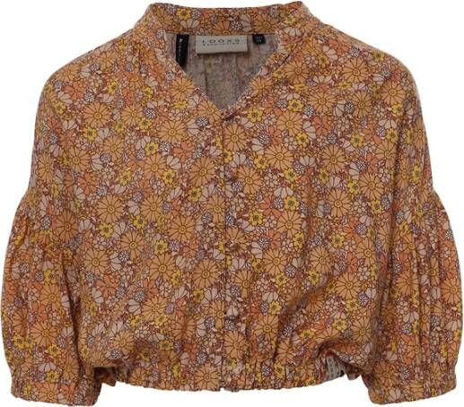 Looxs Revolution Cropped blouse viscose flower voor meisjes in de kleur