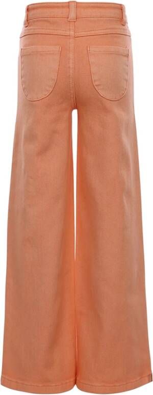 Looxs Revolution Wide legg twill denim orange peach voor meisjes in de kleur