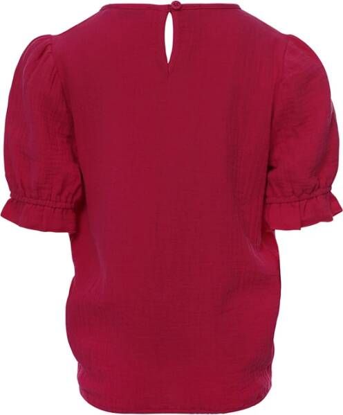 Looxs Revolution Mousseline blouse fluo fuchsia little & me voor meisjes in de kleur
