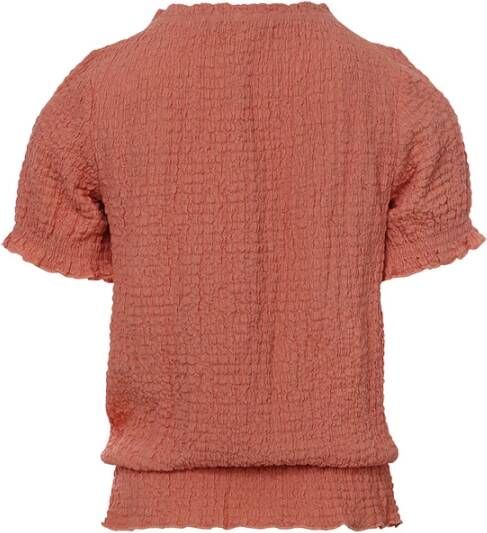 LOOXS ! Meisjes Shirt Korte Mouw -- Koraal Polyester/elasthan