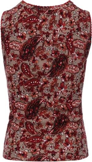 Looxs Revolution Rib jersey top bloemen voor meisjes in de kleur