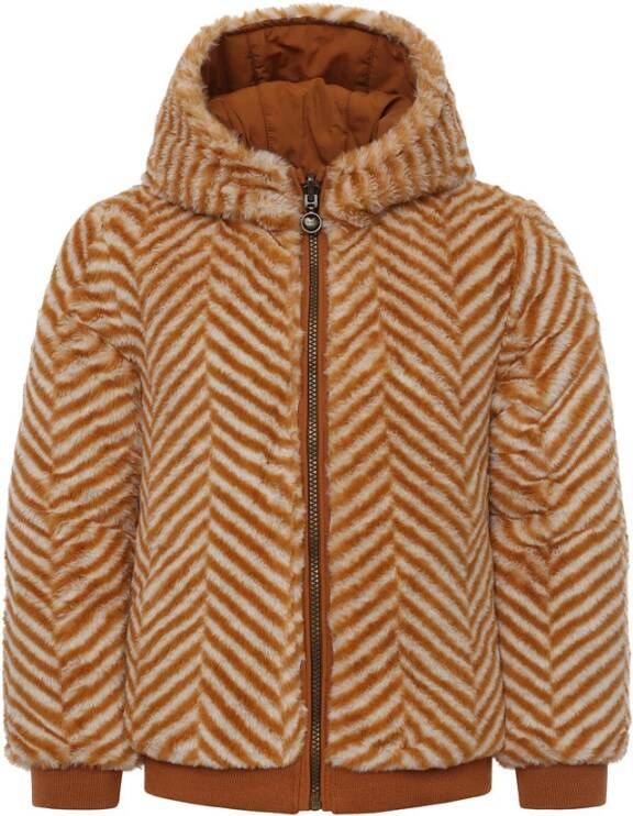 Looxs Revolution Reversible jas teddy oker voor meisjes in de kleur