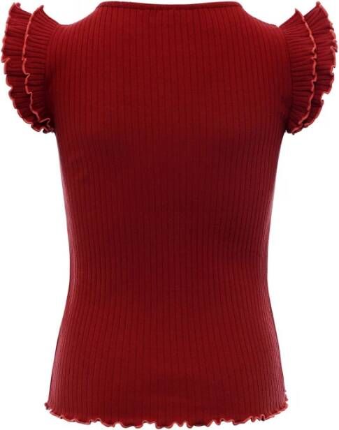 Looxs Revolution Rib jersey top roest voor meisjes in de kleur