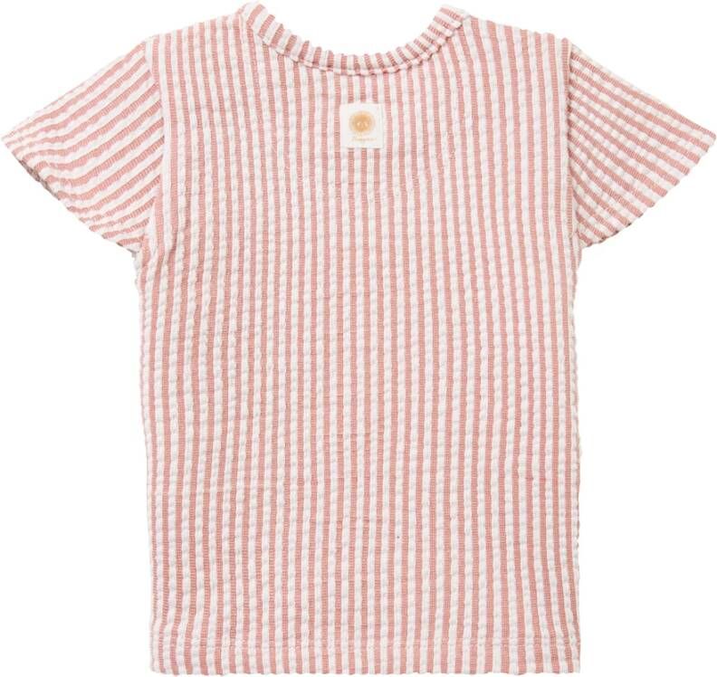Noppies T shirts Girls Tee Niceville Short Sleeve Stripe Lichtroze