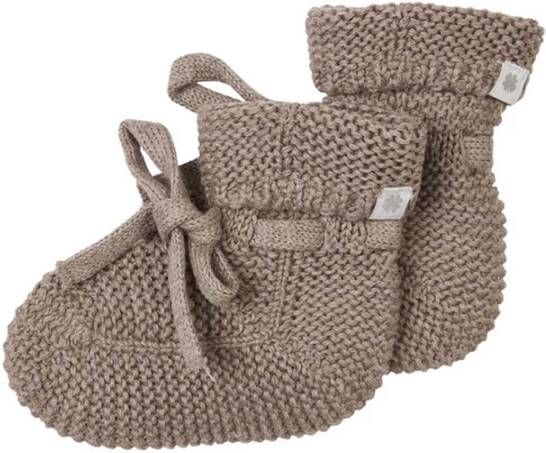 Noppies Pantoffels Unisex Booties Knit Long Sleeve Nelson Beige
