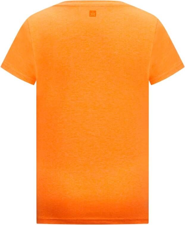 Retour Denim ! Jongens Shirt Korte Mouw -- Oranje Katoen/elasthan